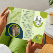 Flyer DIN lang vertikaler Zickzackfalz, 6-seitig versch. Sorten