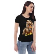 Enganliegendes Öko-T-Shirt für Damen