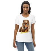 Enganliegendes Öko-T-Shirt für Damen