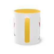 Zweifarbiger Kaffee Becher „Hände“