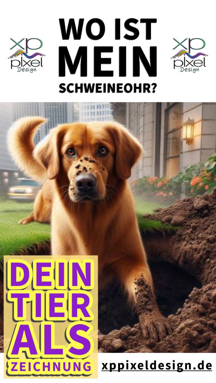 Hunde vergraben Snacks Shop xppixeldesign